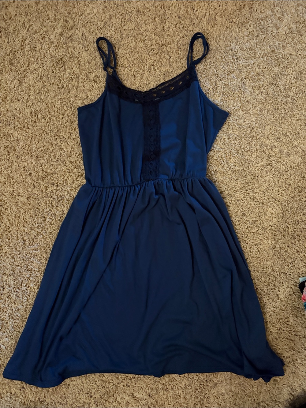 Maurices Navy Spaghetti Strap Dress